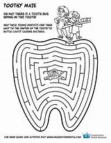 Dental Coloring Kids Pages Teeth Health Printable Maze Hygiene Preschool Tooth Google Search Printables Sheets Dentist Activities Print Care Oral sketch template
