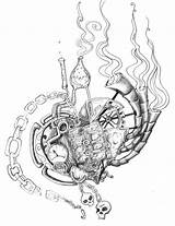 Zentangle Tangle Steam Tattoos Gears sketch template