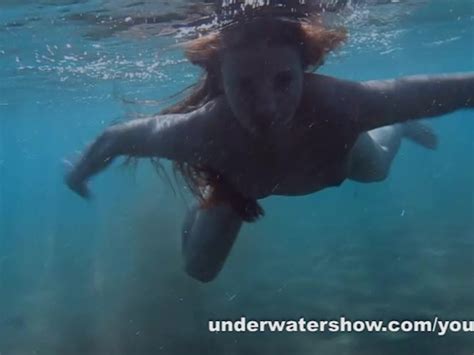 Julia Is Swimming Underwater Nude In The Sea Free Porn