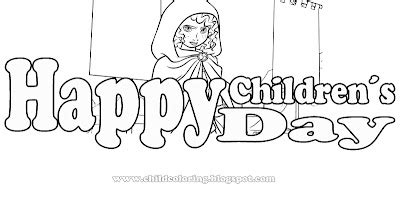 happy childrens day coloring page child coloring