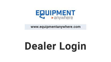 dealer login equipment  youtube