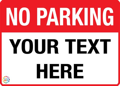 parking custom text sign kk signs
