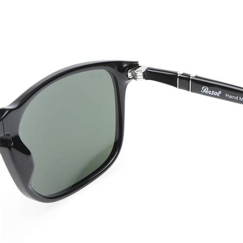 Persol 3059s Square Framed Aviator Sunglasses Black