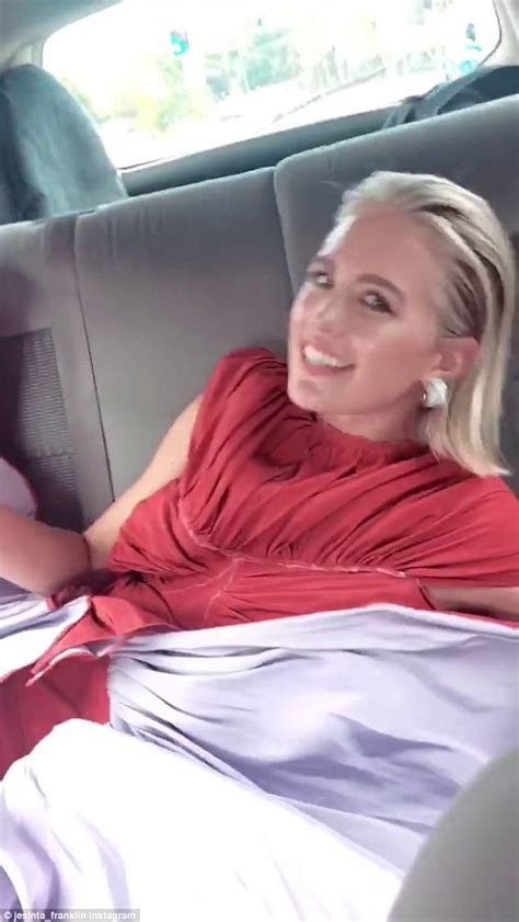 Jesinta Lays Down In Back Of The Car On The Way To Ball
