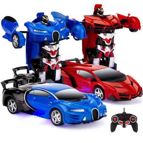 set    scale rc remote control transforming robot car toys