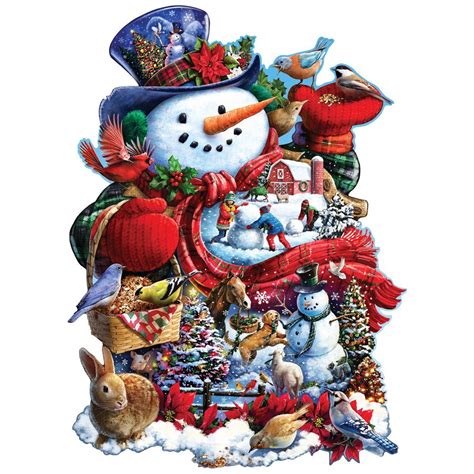 buy happy holiday snowman jigsaw puzzle