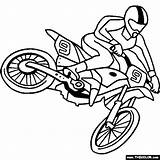 Coloring Bike Motocross Color Pages sketch template