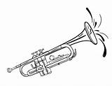 Trumpet Trompete sketch template