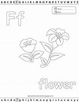 Coloring Pages Letter Alphabet Set Sheets Educational Flower sketch template