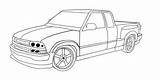 Chevy S10 Drawing Truck Custom Coloring C10 Pages 2wd Template Sketch Ls Search Model sketch template