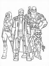 Galaxy Guardians sketch template