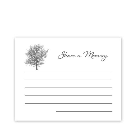 funeral cards share  memory template printable   memorial