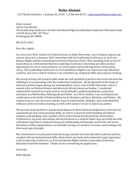 phd cover letter political science