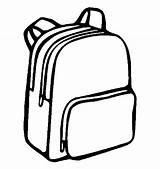 Clipart Backpack Clip Bags Library Drawing sketch template