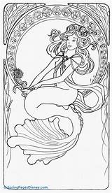 Mermaid Coloring Nouveau Pages Choose Board Deviantart Line Color sketch template