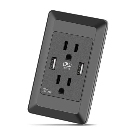 dual usb wall socket power outlet  dual usb wall charger socket  plug high temperature