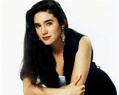 Jennifer Connelly Busty Pose In Black Dress 1991 Career Opportunities