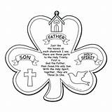 Trinity Coloring Holy Pages Catholic Shamrock Printable Spirit Color Template Getdrawings Getcolorings School sketch template