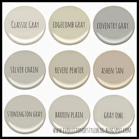 benjamin moores  selling grays evolution  style paint colors