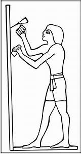 Worker Ancient Coloring Egyptian Categories sketch template