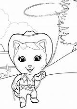 Callie Sheriff Coloring Pages Wild West Cartoon sketch template