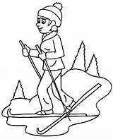 Coloring Skiing Pages Cross Country Winter Sporty Kleurplaat Zimní Wintersport Kids Woman Olympic Zima Ski Sports Omalovánky Printables Crosscountry Skating sketch template