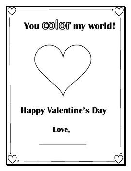 valentines day activity  color  world  ot resources tpt