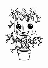 Groot Coloring Pages Galaxy Guardians Baby Christmas Kids Avengers Cartoon Children Simple Littles Sheets Printable Disney K5 Leaves Choose Board sketch template
