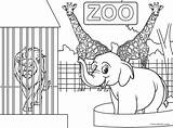 Colorir Ausmalbilder Cool2bkids Zoologico Coloringbay Tiere Entrance sketch template