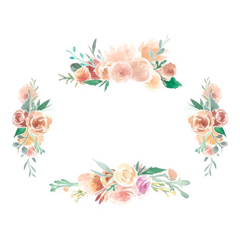 vintage blumenverzierungen  kostenlos vector clipart