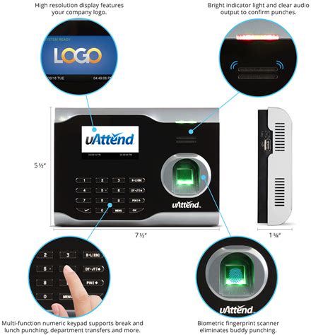 uattend biometric fingerprint lan time clock time clock market