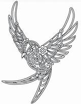 Coloring Pages Bird Embroidery Quilling Designs Adult Steampunk Patterns Urban Journey Flight Ausmalbilder Pattern Birds Threads Urbanthreads Intrepid First Drawings sketch template