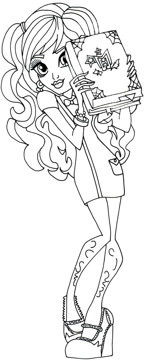 printable monster high coloring pages twyla scaremester monster