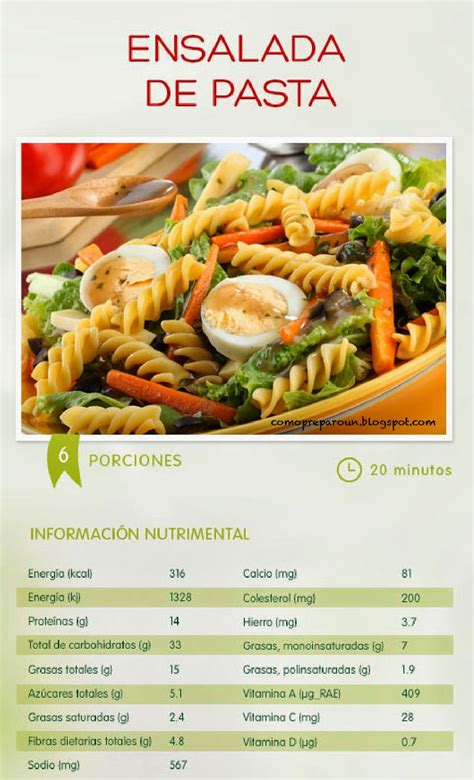 Recetas De Comida Saludable Ensalada De Pastas Como Preparar Un