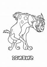 Lion King Hyena Coloring Pages Getcolorings Colo Print sketch template