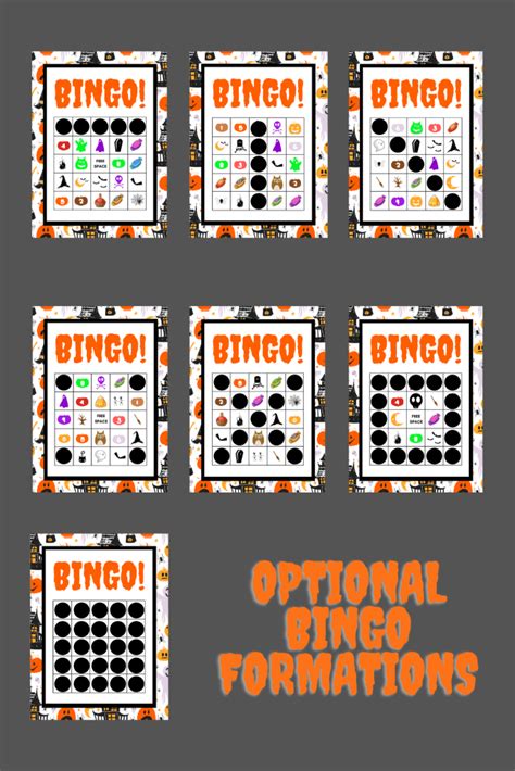 halloween bingo printable game   cards fickle hobbyist