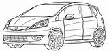 Coloring Honda Fit Sport Pages Carscoloring Kids Car sketch template