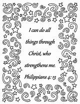 Philippians Bible Pages Verse sketch template