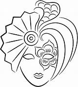 Mascaras Venecianas Carnavales Etiquetas sketch template