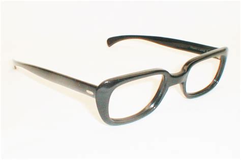 mens vintage thick black 1950s eyeglasses