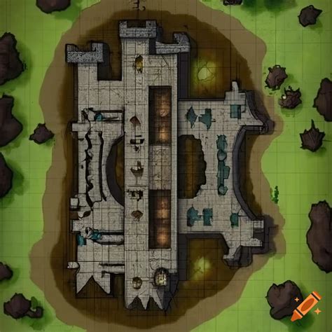 detailed dnd map   castle