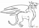 Griffin Coloring Cartoon Pages Printable Gryphon Drawing Kids Drawings sketch template