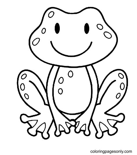 cute  frog coloring page  printable coloring pages