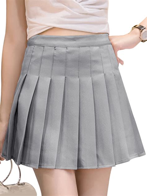 amavo fashion mini pleated skirt casual loose swing skir korean style