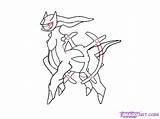 Pokemon Coloring Pages Arceus Dialga Darkrai Color Draw Getcolorings 2010 Printable Creation2 Pikachu sketch template