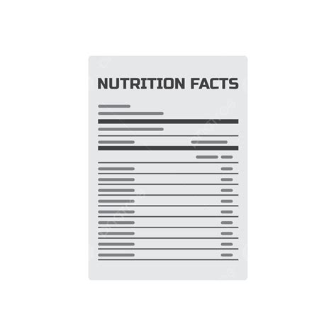 nutrition facts label nutrition facts label nutrition png  vector  transparent