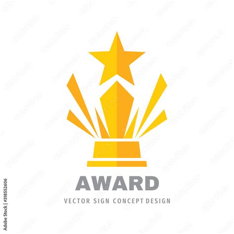award winner prize cup logo design star rating logo icon stock vector