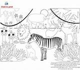 Coloring Jungle Animal Pages Scene Choose Board sketch template