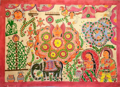 kohbar mithila painting    international indian folk art