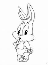 Coloring Bunny Tunes Looney Pages Bugs Sketch sketch template